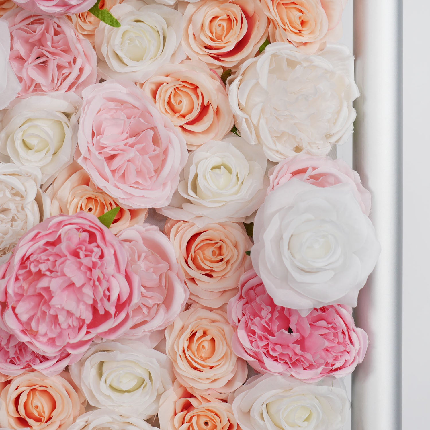 Artificial Pink White Fabric Rolling Up 5D Flower Wall Wedding Decor picture 9